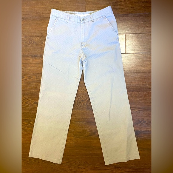 Zerrio Mens 30x32 Cream/Grey Woven Chino Pant - Picture 1 of 4